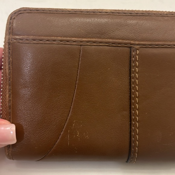 Brown Buckle Leather Coach Wallet - Picture 9 of 13